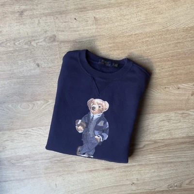 Men’s Ralph Lauren Navy Rugby Polo Bear - Small - Image 1 of 4