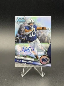 2023 Bowman University Chrome Nick Singleton REFRACTOR AUTO SP #/499 WE ARE PSU! - Picture 1 of 7