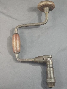 Vintage Hand Brace 12" Drill Wood Tool Auger Working Man Cave Off Grid Prepping - Picture 1 of 11