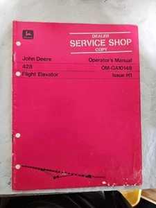 John Deere 428 Flight Elevator Operator Owners Manual om-ga10148 Issue H1 Bin MR - Picture 1 of 5