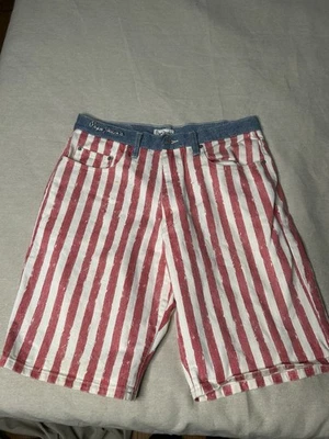 Pantalones Cortos Denim Pepe Jeans London Vintage 90 Tío Sam Rojo/Blanco/Azul Rayas B2 Foto 1 de 4
