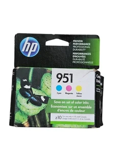 HP 951 3-pack Cyan/Magenta/Yellow Original Ink Cartridges Exp 03/2021 Sealed - Zdjęcie 1 z 2