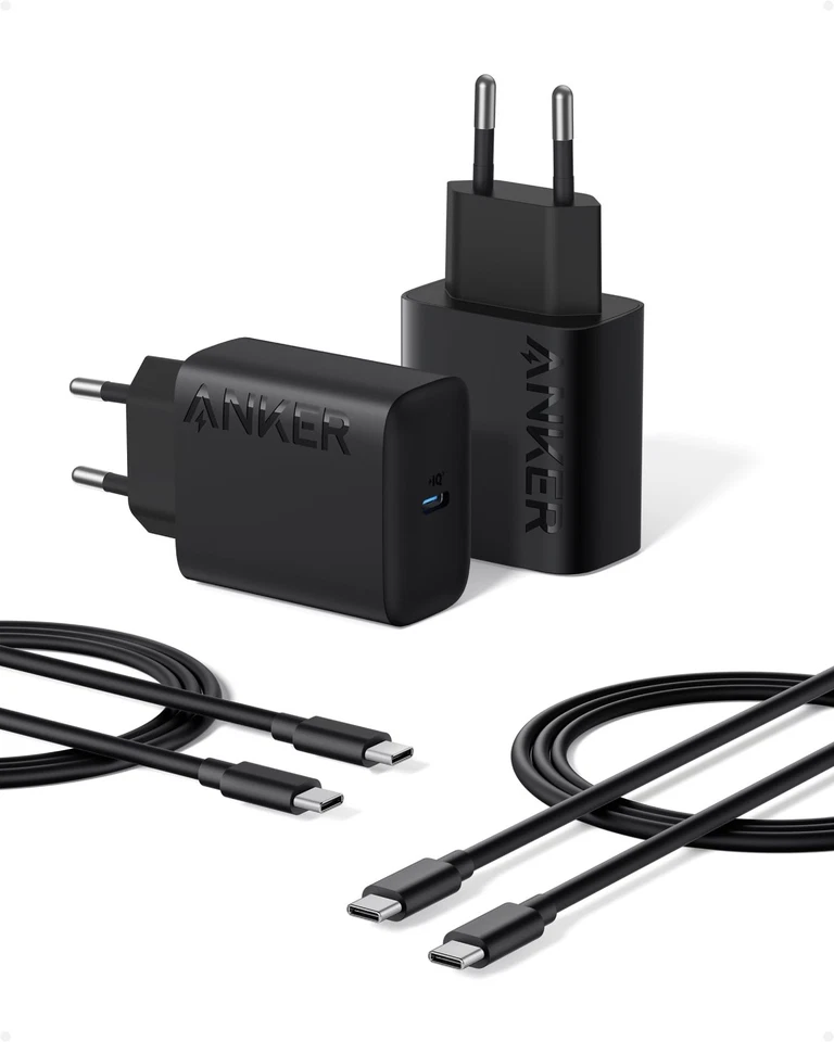 Anker Caricabatterie USB C 25 W, caricabatterie con cavo USB C, ricarica (z3X) - Immagine 1 di 1