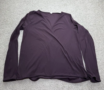 Lululemon Top Womens Size 8 Black Cherry Purple Full Freedom Long Sleeve  - Image 1 of 4