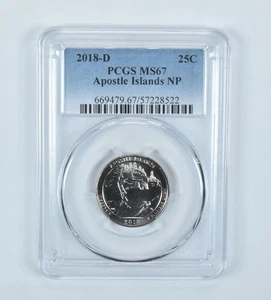 2018-D Washington Quarter ATB Apostle Islands MS67 PCGS *7658 - Picture 1 of 5