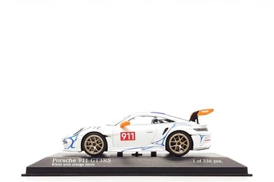 Minichamps 1:43 Porsche 911 GT3 RS (992) #911 in White / Orange - Image 1 of 4