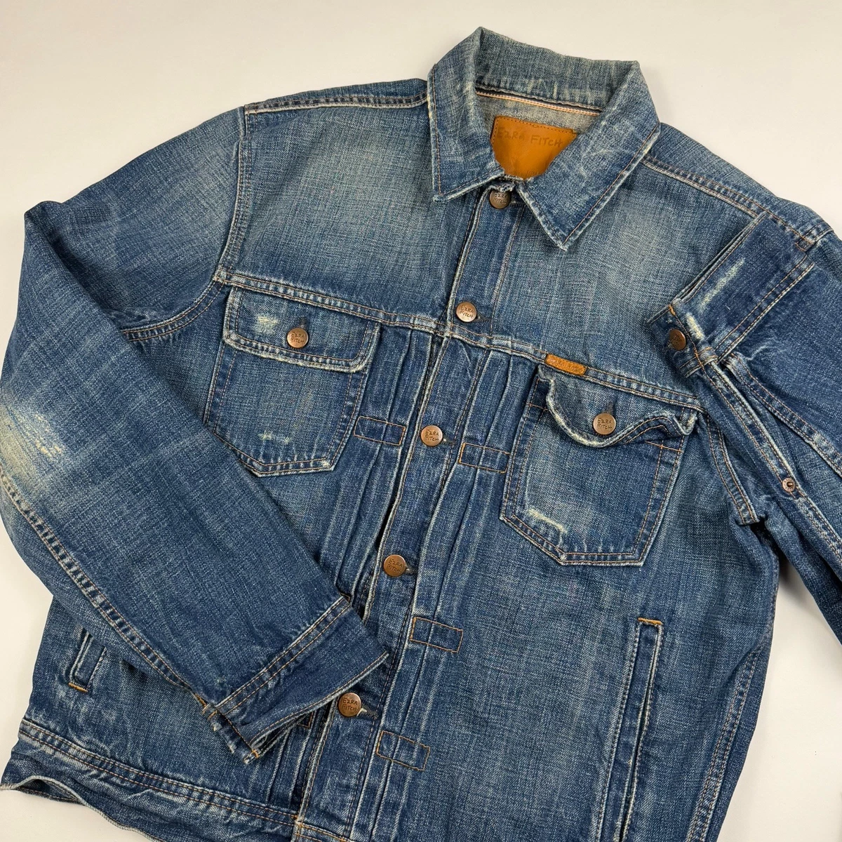 〈超レア・新品・タグ付き・未使用〉EZRA FITCH デニムジャケットM 古着】EZRA FITCH デニムジャケット Mサイズ - メルカリ