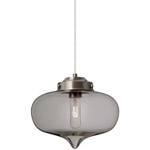 Besa Lighting 1JT-MIRASM-SN Mira 1 Light Satin Nickel Cord Pendant Ceiling Light - Picture 1 of 2