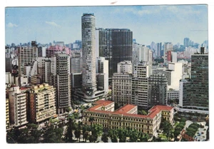 VINTAGE 1960'S VIEW OF DOWNTOWN SAO PAULO BRASIL BRAZIL POSTCARD - Picture 1 of 2