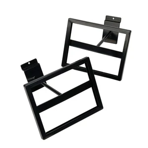 SSWBasics Rectangular Black Faceout Sign Holder for Slatwall - Holds 7"W x 5 - Picture 1 of 2