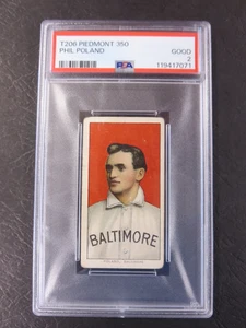 T206 Piedmont 350 Phil Poland Baltimore Orioles PSA 2 DC - Picture 1 of 3