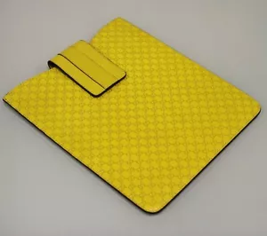 New GUCCI Guccissima Leather iPad Galaxy Tablet document Case Yellow 256575 7308 - Picture 1 of 4