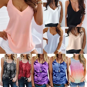 Frauen Ärmellose Lose Weste T-Shirt Damen Sommer Cami Leibchen Bluse Tops T- < - Bild 1 von 24