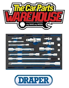 Draper	63530	/	IT-EVA44	16PC EXTENSION BAR UNIVERSAL JOINTS AND SOCKET CONVERTOR - Picture 1 of 1