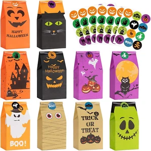 Halloween Treats Bags Party Favors - 80 Pcs Kids Halloween Candy Bags for Trick - Picture 1 of 12