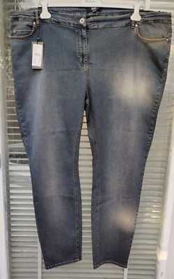 Yesta BY X -TWO A24391A Damen Jeans Hose slim Stretch fit Gr.EUR 5 Dark Blue Neu - Bild 1 von 4