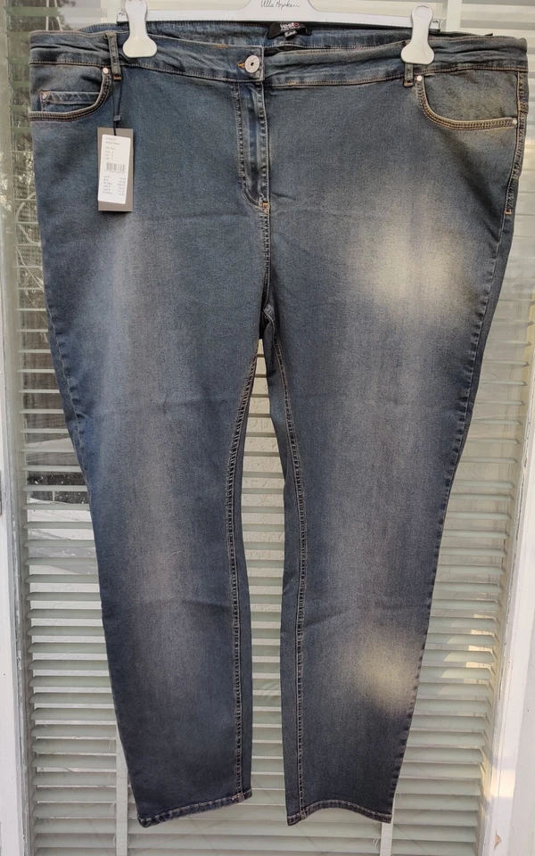 Yesta BY X -TWO A24391A Damen Jeans Hose slim Stretch fit Gr.EUR 5 Dark Blue Neu - Bild 1 von 4