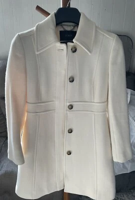 J. Topcoat Crew Lady Day branco 00P novo sem etiquetas - Imagem 1 de 4