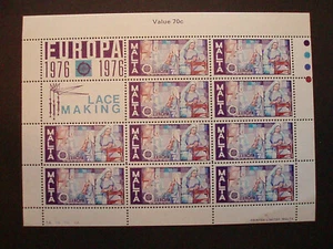 Malta,1976,Sg562,7c,EUROPA, sheetlet plate 1A, UMM,MNH - Picture 1 of 1