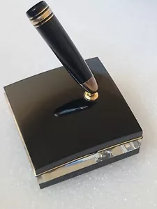 Vintage Montblanc, Crystal Pen Holder 146, Fountain Pen Very Nice Working, Read - Picture 1 of 24