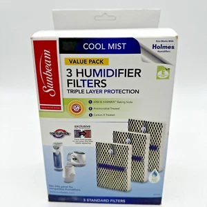 Sunbeam Holmes Cool Mist 3 Pk Humidifier E Replacement Filter SF235 Triple Layer - Picture 1 of 12