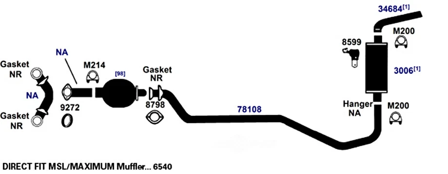 Exhaust Pipe Flange Gasket-145.7" WB AP Exhaust 9027 - Image 1 of 1