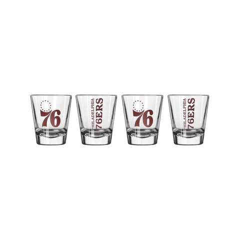 Philadelphia 76ers 2oz. Four-Piece Shot Glass Set Cover