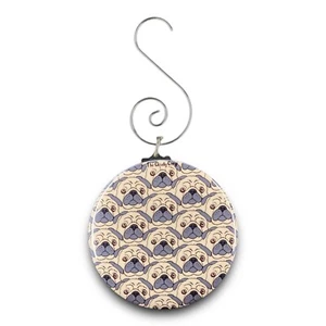 Mops Hund Muster Retro Mini Ornament Handarbeit Urlaub Strumpf Füller Geschenk Dekor - Bild 1 von 15