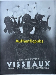 PUBLICITE LES PETITES VISSEAUX AMPOULES LUMIERE DANSEUSES DE 1933 FRENCH AD PUB - Picture 1 of 1