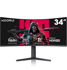 Premium Curved Ultrawide WQHD Monitor 34" 3440x1440 165Hz DisplayPort 1ms - Picture 1 of 7