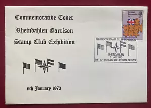 JOHN'S DEALS - UNITED KINGDOM - 1973 RHEINDAHLEN GARRISON STAMP CLUB COVER - Picture 1 of 2