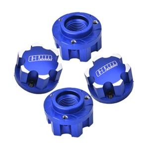NEW GPM Aluminum 7075 Alloy Wheel Adapters Blue Pro-Line Tire for 1:5 X-Maxx / X - Picture 1 of 3