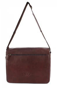 CAMP DAVID Mount Mc Kinley Messengerbag Tasche Umhängetasche Herren Braun Leder