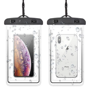 F iPhone Xs Max/XR/X/8/8P/7/7P Galaxy up to 6.5" IPX8 Waterproof Phone Pouch Bag - Picture 1 of 18