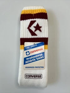 (1) Calze vintage Converse Weapon NOS anni 70 80 tubo sopra il polpaccio 9-14 sfuse Orlon USA - Foto 1 di 4