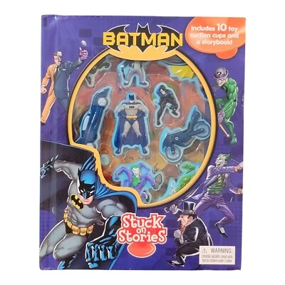 Batman STUCK ON STORIES Libro y Juego 10 Figuras VENTOSAS CON LIBRO DE CUENTOS Foto 1 de 4