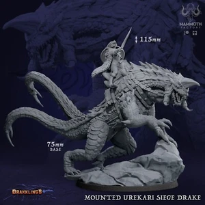 Dragonborn Siege Drake Caballería Miniatura Se Adapta a DND D&D Pathfinder Juego de Guerra TTRPG - Imagen 1 de 1