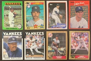 New York Yankees 1980's MLB Baseball Team 8 Card Lot - Picture 1 of 18