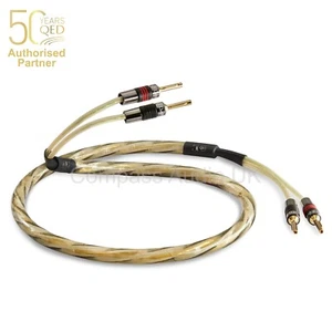 QED GOLDEN Anniversary XT Speaker Cable SINGLE AIRLOC Forte Plugs Terminated - Picture 1 of 12