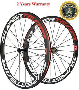 Juego de ruedas de carbono Superteam de 50 mm cubierta para bicicleta ruedas de carbono para carretera - Imagen 1 de 8