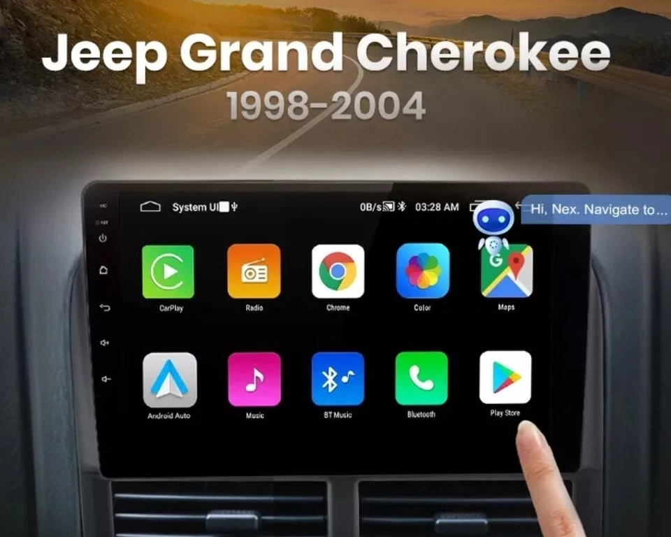 RADIO 2 DIN PER JEEP GRAND CHEROKEE 1GB 16 GB NAVIGATORE GPS BLUETOOTH ANDROID - Immagine 1 di 4