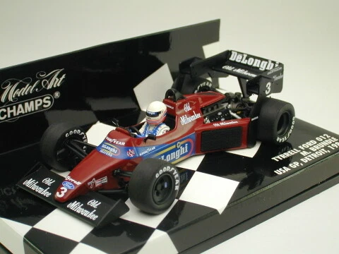 Minichamps 1:43 Tyrrell Ford 012 USA GP Detroit 1984 #3 M. Brundle from Japan - Image 1 of 1