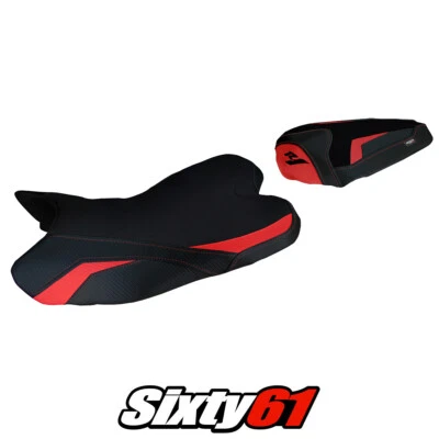 Capa de Assento Yamaha YZF R1 2009 2010 2011 2012 2013 2014 Tappezzeria Vermelha Preta - Imagem 1 de 4