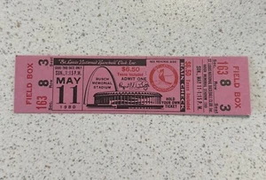 1980 St Louis Cardinals Los Angeles Dodgers Busch Stadium Ticket Stub 5-11-1980 - Picture 1 of 2