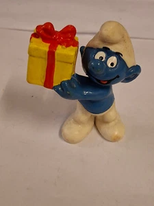 Schlumpf Figur, Geburtstagsschlumpf, gut erhalten - Bild 1 von 2