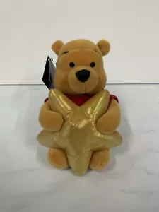 Winnie the Pooh STAR WISHES BEANIE Disney Store SOFT Toy PLUSH 8” - Picture 1 of 9
