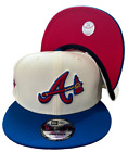 New Era Atlanta Braves 95 World Series Patch 9FIFTY Snapback Hat Cap White Blue