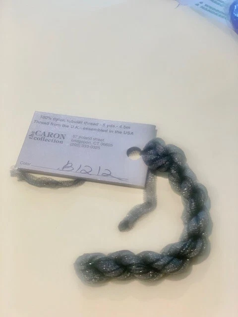 Rachel Metallic Thread 5 Yd Caron #B1212 Smoke Black Needlepoint Thread - Image 1 of 1