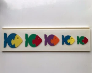 Vintage Ambl Early 1970’s Toddler Pre-school Plastic Fish Jigsaw - Used VGC RARE - Picture 1 of 4