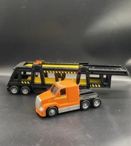 Matchbox Orange & Black Speedway Car Transport 19" Semi Truck & Trailer 2008 - Picture 1 of 11